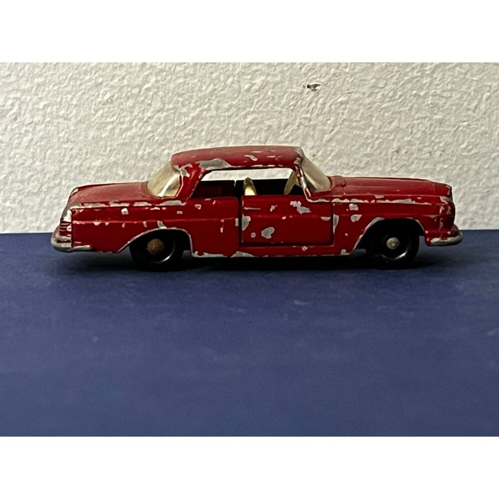 1963 Matchbox Lesney #53 Mercedes-Benz 220 SE Maroon Diecast Toy Car